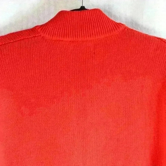 NWT Chaps Size M Red 100% Cotton 1/4 zip mock neck sweater - Picture 10 of 14